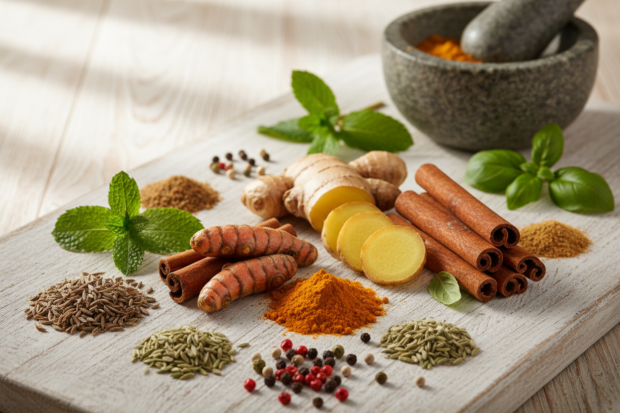 Organic Spices & Herbs for Digestion, Immunity, and Weight Management
