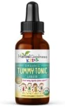 Kids Tummy Tonic Liquid Extract -100% Organic - Digestion Support Supplement for Children -Intestinal Health -Gut Health Supplement- Gluten Free -Vegan -1oz - Herbal Goodness (Pack of 12)