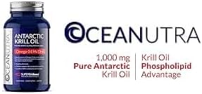 100% Pure Krill Oil 1000MG 120-Day Supply Double Strength 56% Phospholipids Astaxanthin Sustainable Antarctic SuperbaBoost Omega 3 EPA DHA Heart Brain Skin Care, Third-Party Tested, No Fish Oil