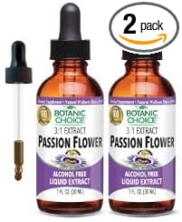 Botanic Choice Passion Flower Liquid Extract - Alcohol-Free Herbal Supplement, Traditional Support for Relaxation - 1 Fl. Oz 2 Pack