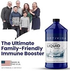 Optivida Health Colloidal Silver Liquid (32 oz) – Immune Support Supplements with Silver Hydrosol, Liquid for Immune Support, Colloidal Silver for Immune System.