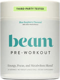Beam Pre Workout Powder for Energy, Focus & Endurance – Natural Caffeine from PurCaf, Cognizin, Electrolytes, L-Citrulline, Beta-Alanine, L-Theanine – No Crash, Jitter-Free, 20 Servings