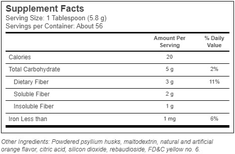Konsyl Daily Psyllium Fiber Orange Sugar Free