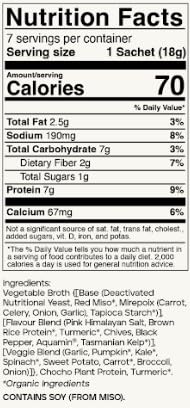 Kroma Vegan Vegetable Broth Powder with Plant Protein 7.8 Oz, 1 Jar, 10 Servings – Red Miso, Vegetables, Turmeric & Chocho Plant Protein Vegetable bouillon powder–Non-GMO Veg Stock–Makes Nourishing Soups and Stews