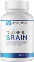 Youthful Brain | Memory & Brain Health Support Supplement - Brain Booster Clarity with Bacopa Monnieri, Ginkgo Biloba, B12 - Easy to Swallow Tablets - 30-Day Supply (60 Count)