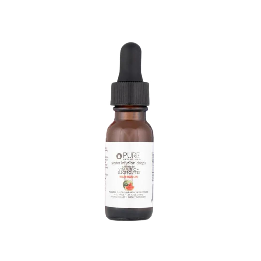 Pure Inventions - Watermelon Water Infusion Drops - Antioxidants, Vitamin C & Electrolytes - Health & Wellness Drink - Immunity Support -Sugar Free, Zero Calorie, No Artificial Sweeteners -12 Servings