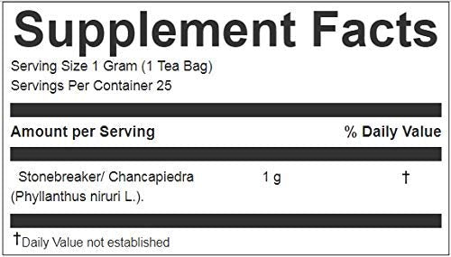 Hanan Peruvian Secrets Chancapiedra Herbal Tea | 100% Natural Stonebreaker | 25 Tea Bags | Aids in Promoting Normal Kidney Function Naturally - 3 Pack