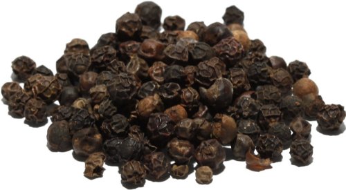 Pride of India - PACK of 6 - Black Peppercorn Whole – Gourmet & Culinary Spice – Full Bodied, Dried & Flavorful – Preservatives & Gluten Free – 7 oz. Medium Dual Sifter Jar
