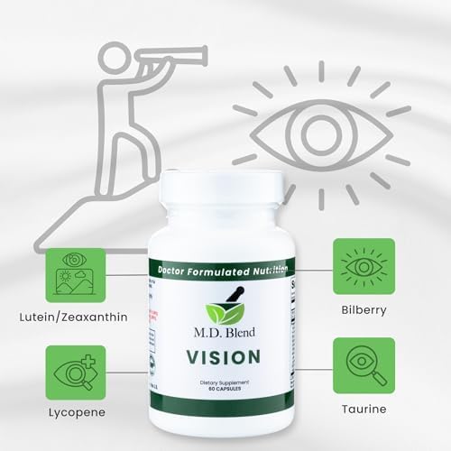 Vision - Expert Formulated - Natural Robust Blend for Eye Wellness - with Lutein, Zeaxanthin, Astaxanthin, Zinc, Thiamine, Vitamins A & C - 30 Capsules(3 Pack)