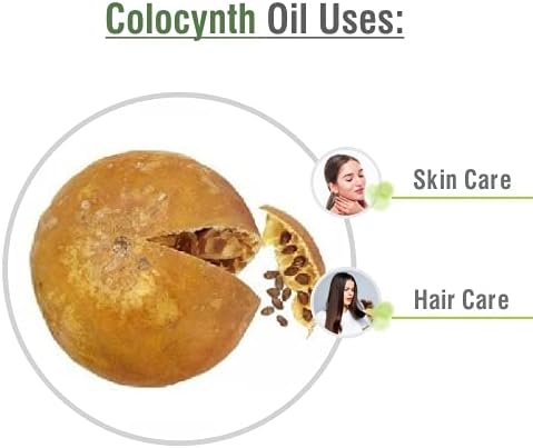 Colocynth Oil | Pure and Natural Cold-Pressed Oil | Hair Care (Hair Thickening, Improve Scalp Health) Skin Care (Moisturizes & Nourishes)- Cosmetic Grade - 100 ML