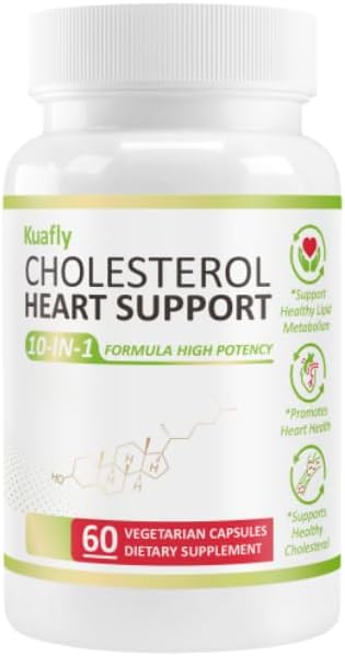 Cholesterol Lowering Supplements & Heart Support with Plant Sterols, Niacin, Red Yeast Rice, Cholesterol Supplements Support Normal Cholesterol Levels 60 Capsules