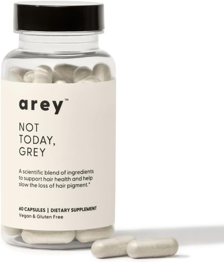 Not Today, Grey Daily Hair Supplement | Slows Grey Hair Growth & Repigment | Promotes Healthier, Thicker Hair | Biotin, B +D Vitamins & Proprietary Complex | Vegan & Gluten Free (1 Month Supply)
