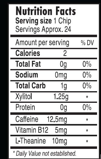 Dr. Rudy Energy XChips™ Coffee Chata – Clean Energy & Focus – Natural Caffeine + L-Theanine + B12 – Birchwood Xylitol for Oral Health – Fast-Dissolving Cubes
