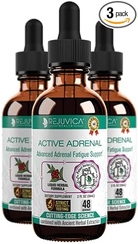 Rejuvica Health Active Adrenal - Advanced Adrenal Support Tincture - Liquid Delivery for Better Absorption - Ashwagandha, B-Vitamins, Magnesium and More