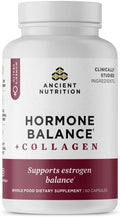 Ancient Nutrition Hormone Balance + Collagen Supplement, Hydrolyzed Collagen Peptides, Key Clinically Validated Ingredient to Support Balanced Hormones and Boost Energy, 60 Capsules