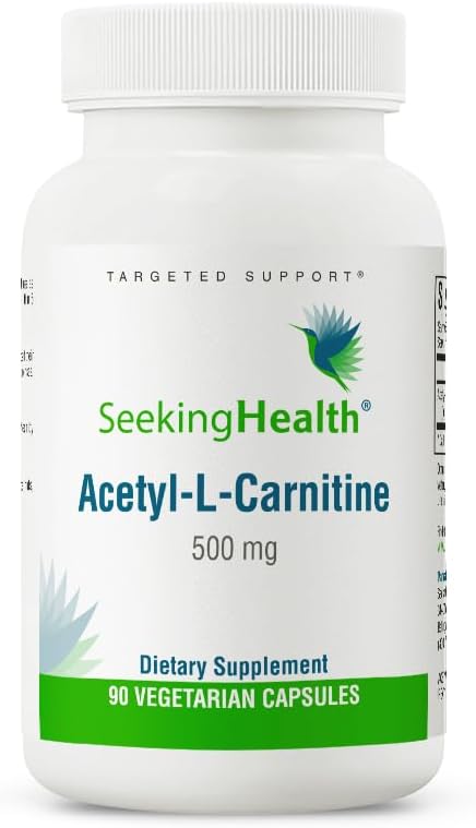Seeking Health Acetyl-L-Carnitine - Acetyl-L-Carnitine Supplement - Supports Energy, Healthy Fat Metabolism, & Memory Health - 500 mg, 90 Capsules