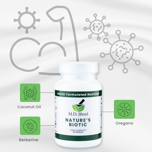 Nature’s Biotic - Expert Formulated Supplement - Immune Functions & System Wellness - Key Vitamins & Minerals - Powerful Berberine, Oregano, Garlic, Magnesium, Zinc - 90 Capsules (3 Pack)
