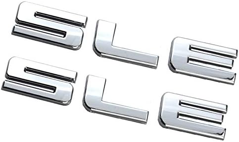 Aimoll 2pcs SLE Letter Nameplate Emblems Badges Replacement for Chevrolet Silverado (Chrome)