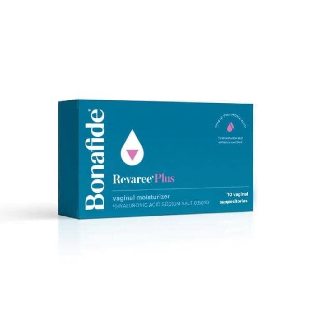 Revaree Plus by Bonafide. Vaginal Moisturizer with 10mg Hyaluronic Acid & Soothing Sweet Almond Oil. — 1-Month Supply (10 Inserts)
