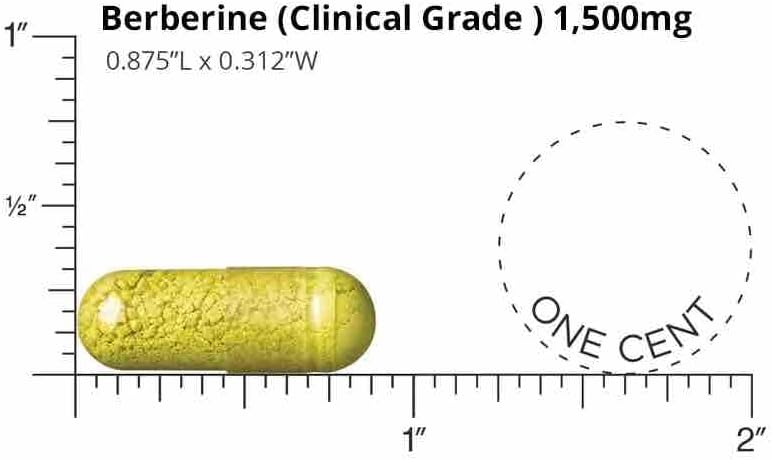 DOCTORS' PREFERRED Berberine Clinical Grade Supplement - Doctor Formulated | 1500 mg per Daily Serving | 90 Count
