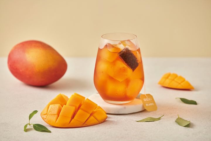 Damtuh Apple Mango Rooibos Cold Brew Tea - Zero Carbs Zero Sugar, Sweet Cold Tea Beverage with Stevia 30g (20 tea bags)