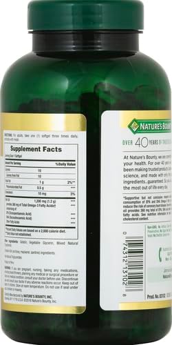 Nature's Bounty Fish Oil Omega 3 Supplements - Supports Heart Health, 1200 Mg Fish Oil, Omega-3, 200 Softgels (Pack of 2)