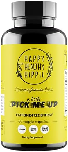 Natural Energy Pills – Caffeine Free – Metabolism, Mental Booster – with Rhodiola Rosea, Dandelion Root, Bacopa, Ginseng Extract – 7 Herbs & Absorption Enhancing Piperine – Vegan, Non-GMO, 60 Ct