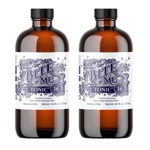 Bite Me Apple Cider Vinegar Tonic with Manuka Honey, Hydromeric, Ginger, Lime, Lemon Juice, Cayenne Pepper & Bioperine for Gut Health & Digestion