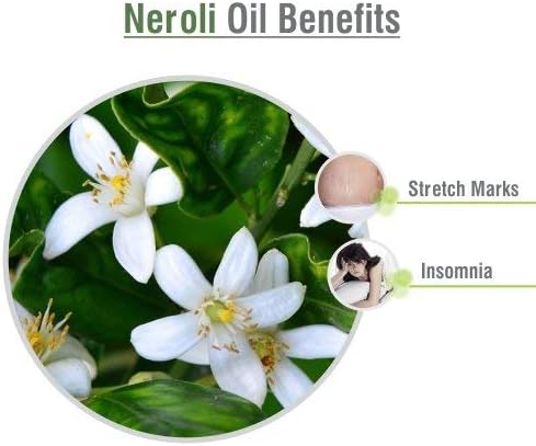 Salvia Neroli Oil (Citrus Aurantium) 50 ML Therapeutic Essential Oil Amber Bottle 100% Natural Uncut Undiluted Pure Cold Pressed Aromatherapy Premium Oil by Salvia