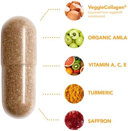 SKINtamin Vegetarian Collagen Pills | Best Collagen Supplements for Women to Support Skin Firmness and Wrinkles | Skin Supplement Formulated to Help Reduce Blemishes