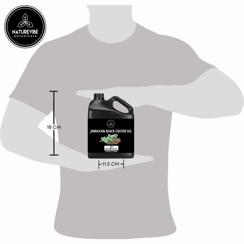 Naturevibe Botanicals Jamaican Black Castor Oil 32 Ounces | 100% Pure and Natural | Great for Skin Care and Hair Care