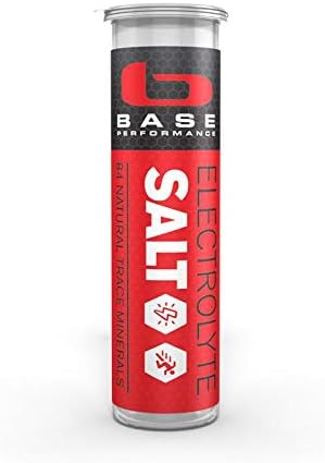 BASE Performance electrolyte salt, 226 Servings tub with 3 refillable race vials.