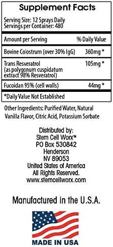Stem Cell Supplement - 3 PK Deal - Stem Cell Worx Intraoral for 95% Absorption. Scientifically Proven to Activate Your Stem Cells. All Day Energy, Boost Immune System, Reduce Joint Pain.