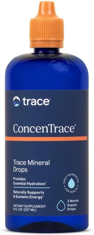 Trace Minerals ConcenTrace Trace Mineral Drops | All-Natural Liquid Minerals | Replenishes Electrolytes & Supports Hydration, Energy, Mood, Muscles, Digestion, & Restful Sleep | 8 fl oz (96 Servings)