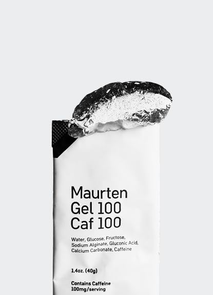 MAURTEN Gel 100 Mix Box - 6-Pack of 40g - 25g Carbohydrates per Serving - 4 x Gel100 and 2x Gek100 CAF100 (100mg caffein) - Stomach-Friendly Patented hydrogel Technology - Free of preservatives