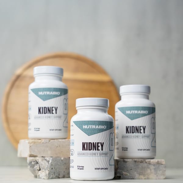 NutraBio Advanced Kidney Support Supplement- Kidney Cleanse Detox & Repair, Health Supplement- 30 Servings- 90 Capsules