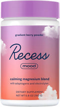 Recess Mood Powder, Calming Magnesium L-Threonate Blend with Passion Flower, L-Theanine, Electrolytes, Magnesium Calm Support Powder Supplement - Gradient Berry 28 Serving Tub