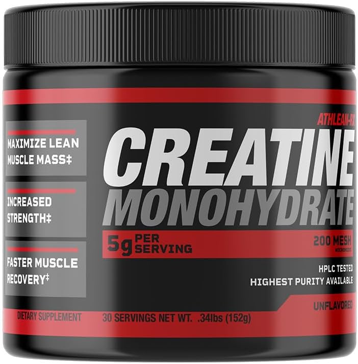 X-CREATINE Pure Micronized Creatine Monohydrate Powder - Supports Muscle Strength, Power, and Recovery - Gluten-Free, Non-GMO, Performance Enhancing Supplement (30 Servings)
