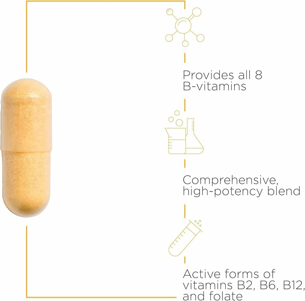 Integrative Therapeutics Active B-Complex -Cellular Energy & Heart Health Support with Vitamins B2, B6 & B12* - Supports Nervous & Immune Systems - Dairy-Free & Gluten-Free - 120 Capsules