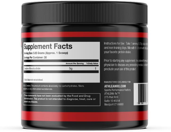 X-CREATINE Pure Micronized Creatine Monohydrate Powder - Supports Muscle Strength, Power, and Recovery - Gluten-Free, Non-GMO, Performance Enhancing Supplement (30 Servings)