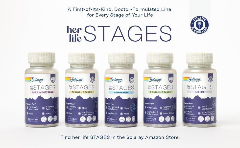 SOLARAY Female Hormone Blend SP-7C, Herbal Support Hormonal Balance for Women with Black Cohosh, Dong Quai, Wild Yam, and More, Vegan, Lab Verified, 60-Day Guarantee, 120 Servings, 240 VegCaps