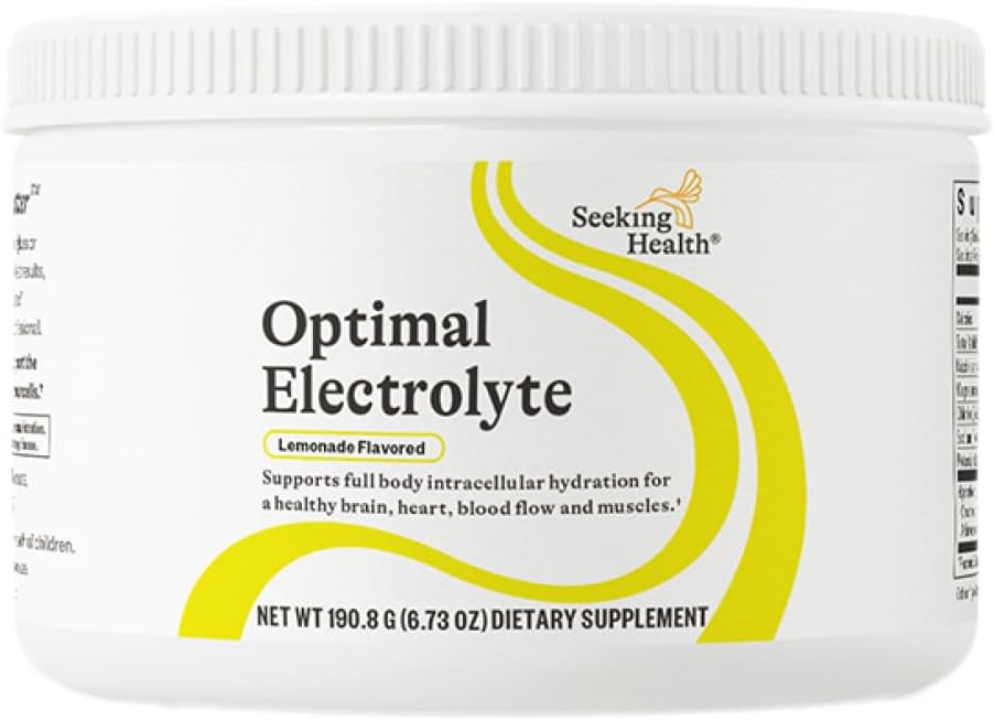 Seeking Health Optimal Electrolyte Powder, Lemonade Flavor, Healthy Energy and Endurance Support, Promotes Hydration and Healthy Muscles, Vegan and Vegetarian (30 Servings)*