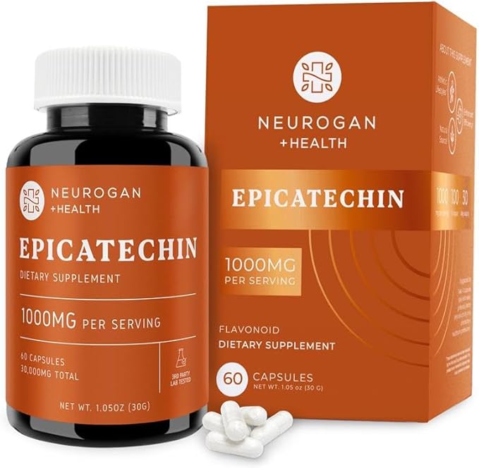 Potent Epicatechin Capsules 500mg Each,1000mg/serving - Advanced Support for Nitric Oxide, Muscle Health & Endurance - for Athletes Seeking Performance Edge - 30,000 Total, 60ct.Made in USA