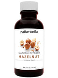 Native Vanilla - Pure Hazelnut Flavor - 4 Fl Oz - Pure Flavors and Extracts - Perfect for Cooking, Baking, and Dessert Crafting