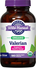 Oregon's Wild Harvest Non-GMO Organic Valerian Capsules Non Habit Forming Herbal Sleep Aid, Melatonin Free, 180Count