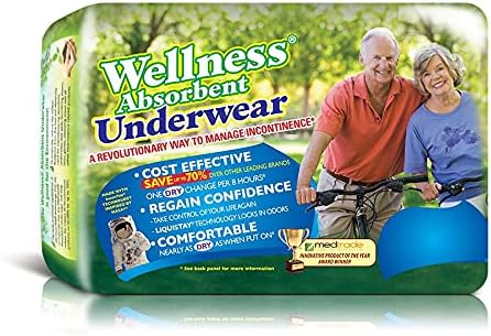 Unique Wellness-Absorbent Underwear (Pull-Ups) Size Large (30"–40" Waist) 56 Count, Made in USA