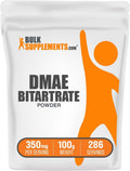 BulkSupplements.com DMAE Bitartrate Powder - Dimethylaminoethanol Bitartrate, DMAE Supplement - Unflavored & Gluten Free, 350mg per Serving, 100g (3.5 oz) (Pack of 1)