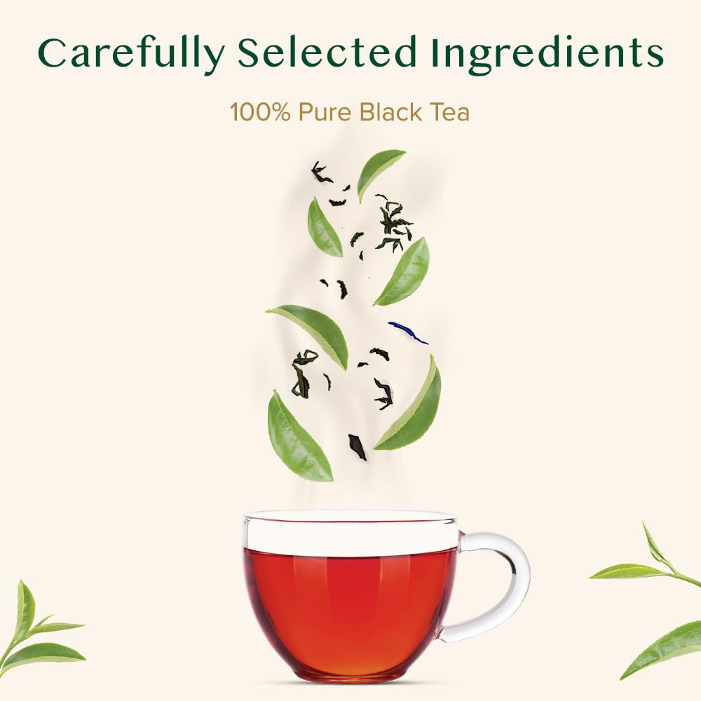 VAHDAM, Assam Exotic Black Tea Bags (100 Count) High Caffeine, Gluten Free, Full Bodied | Pyramid Tea Bags | Strong, Robust & Flavoury | Direct from Source