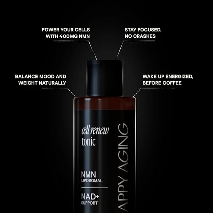 Happy Aging Liquid Liposomal NMN for Women 444 mg | Cell Renew Support for Energy, Focus & Daily Vitality | Mixed Berry Flavor | 6 oz (30 Servings) | NAD+ Booster