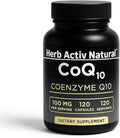 CoQ10 100 mg - Coenzyme Q10 Dietary Supplement - 120 Capsules, One Per Day - Vegetarian Capsules for Daily Heart & Energy Support